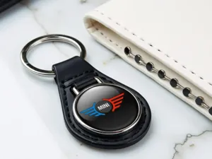 Mini Cooper Porta Chiavi Designer In Pelle Qualità Alta X Premium
